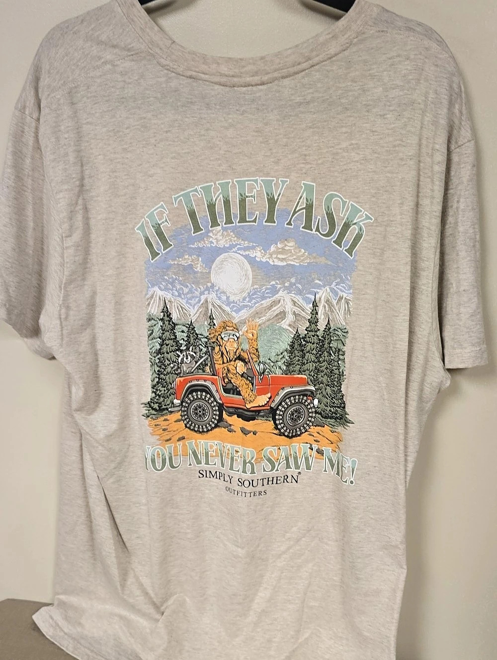 Simply Southern If They Ask You Never Saw Me graphic tee Graphic Tee Beige XXL